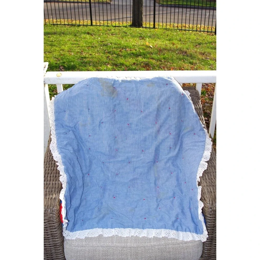 Vintage Handmade Primary‎ Colors Patchwork Quilt Serious LaKenzo Vibes!